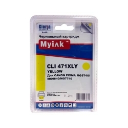 Картридж для принтера CANON CLI-471XLY PIXMA MG7740/6840/5740 желт MyInk